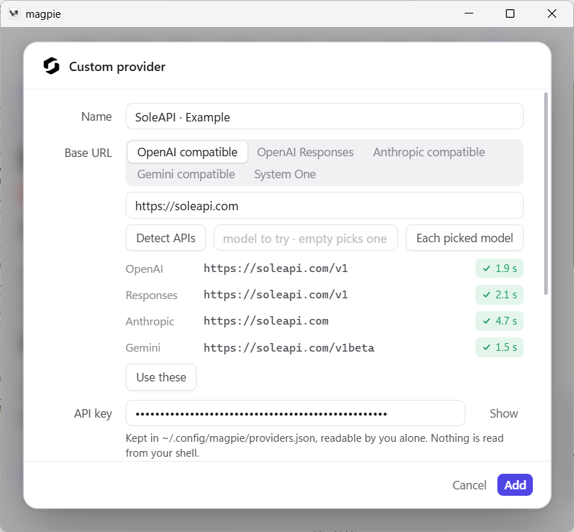 Magpie manual provider form, part 1